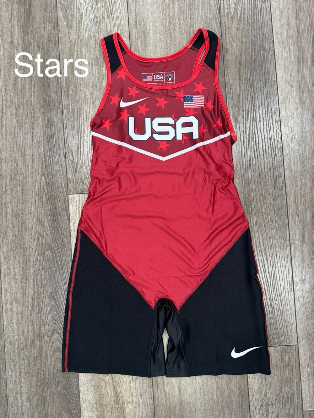 NEW WOMENS NIKE WRESTLING WEIGHTLIFTING SINGLET USA RED SIZE X-large